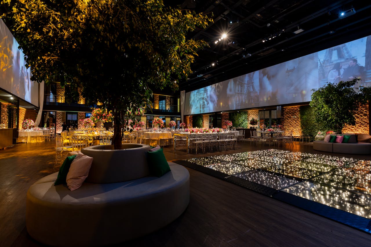 The Art of Drawing Readers In: Your attractive post title goes here Luxurious indoor wedding reception with elegant decor and ambient lighting.
